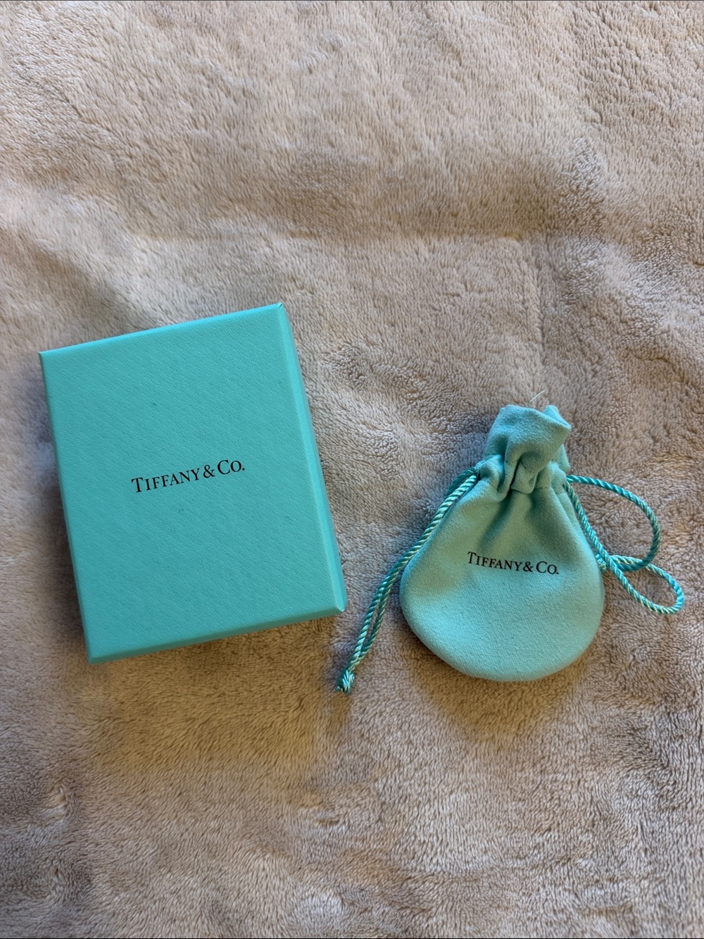 Tiffany & Co. Robin's Egg Blue Box and 3Drawstring Pouchs